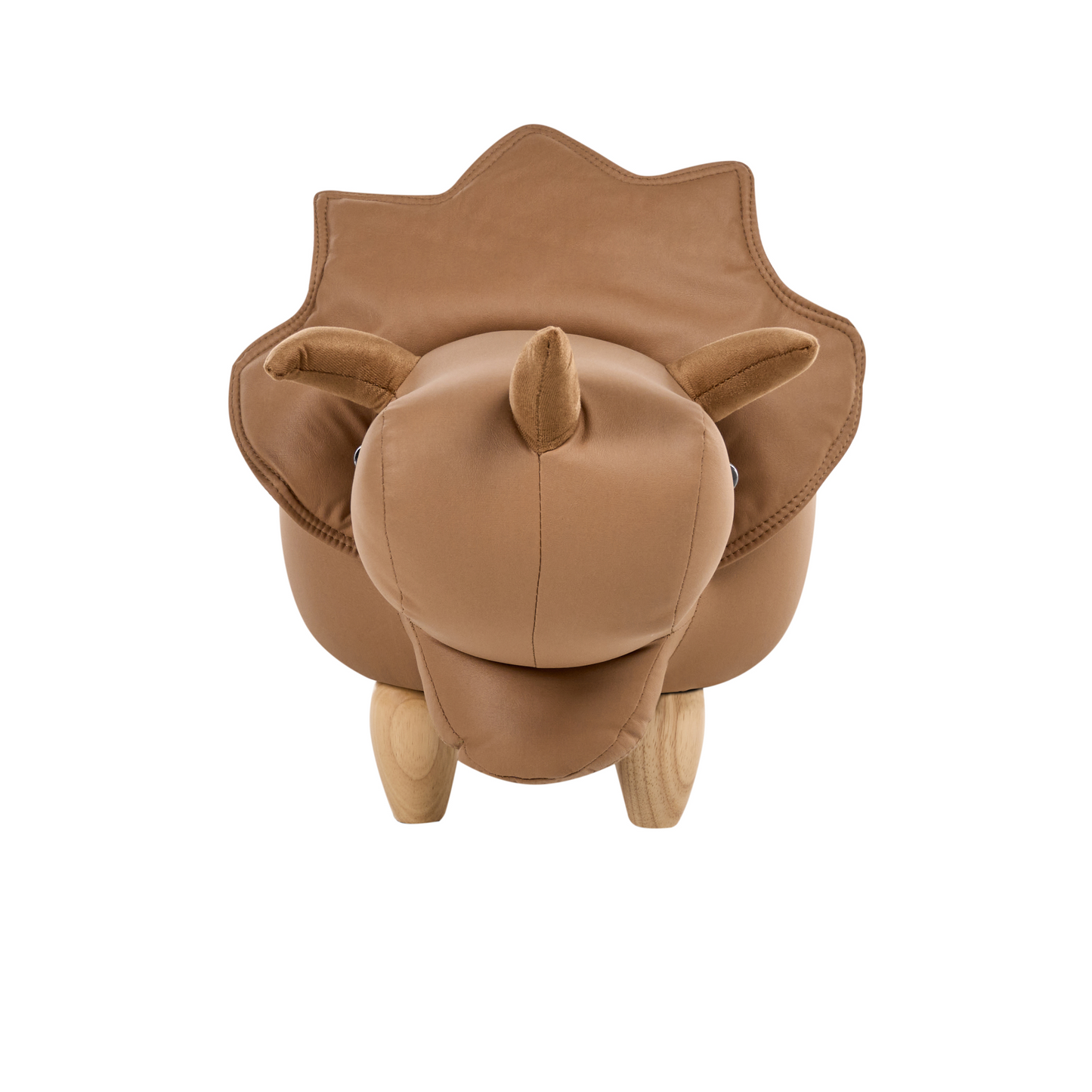 Animal Triceratops Kids Stool With Storage Brown