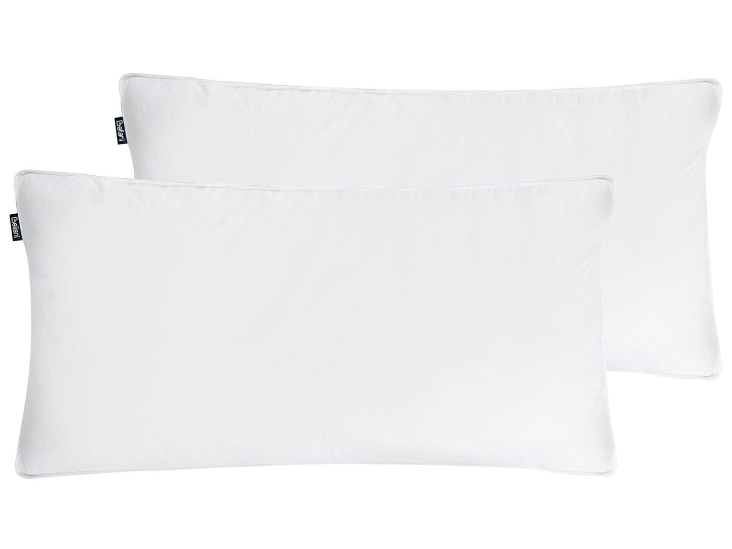 Pillow 2 White Cotton Duck Down Fill 40 x 80cm Medium Soft
