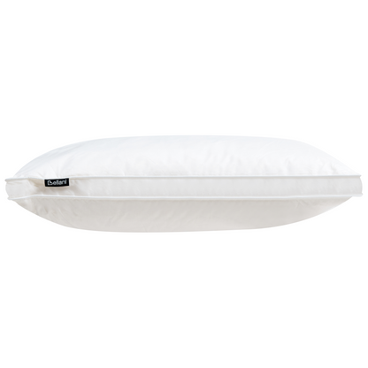 Duck Down Pillow Set 2 Pack 50 x 60cm White Cotton Cover Medium Soft Bedding