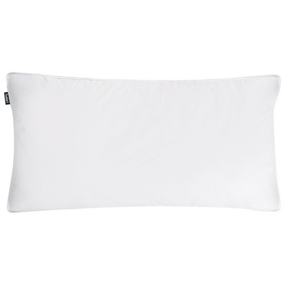 2 Pack White Duck Down Feather Pillows 40 x 80cm High Loft Medium Soft Set