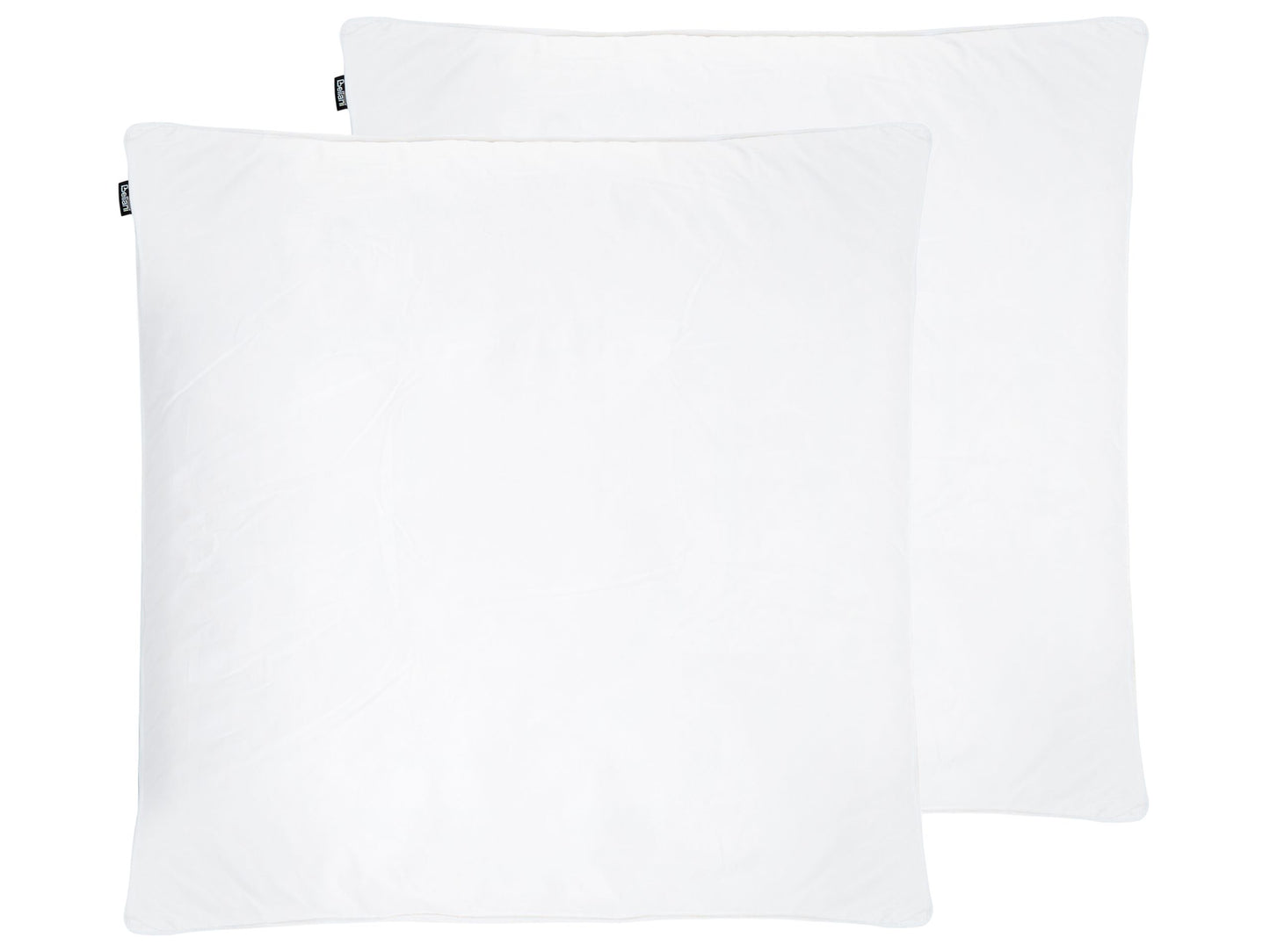 White Duck Down Feathers Pillow Set 2x 80 x 80cm High Loft