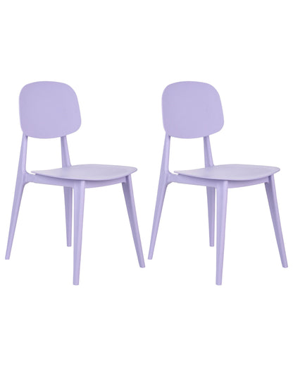 Violet Garden Chairs Set Of 2 Lightweight Weatherproof Polypropylene