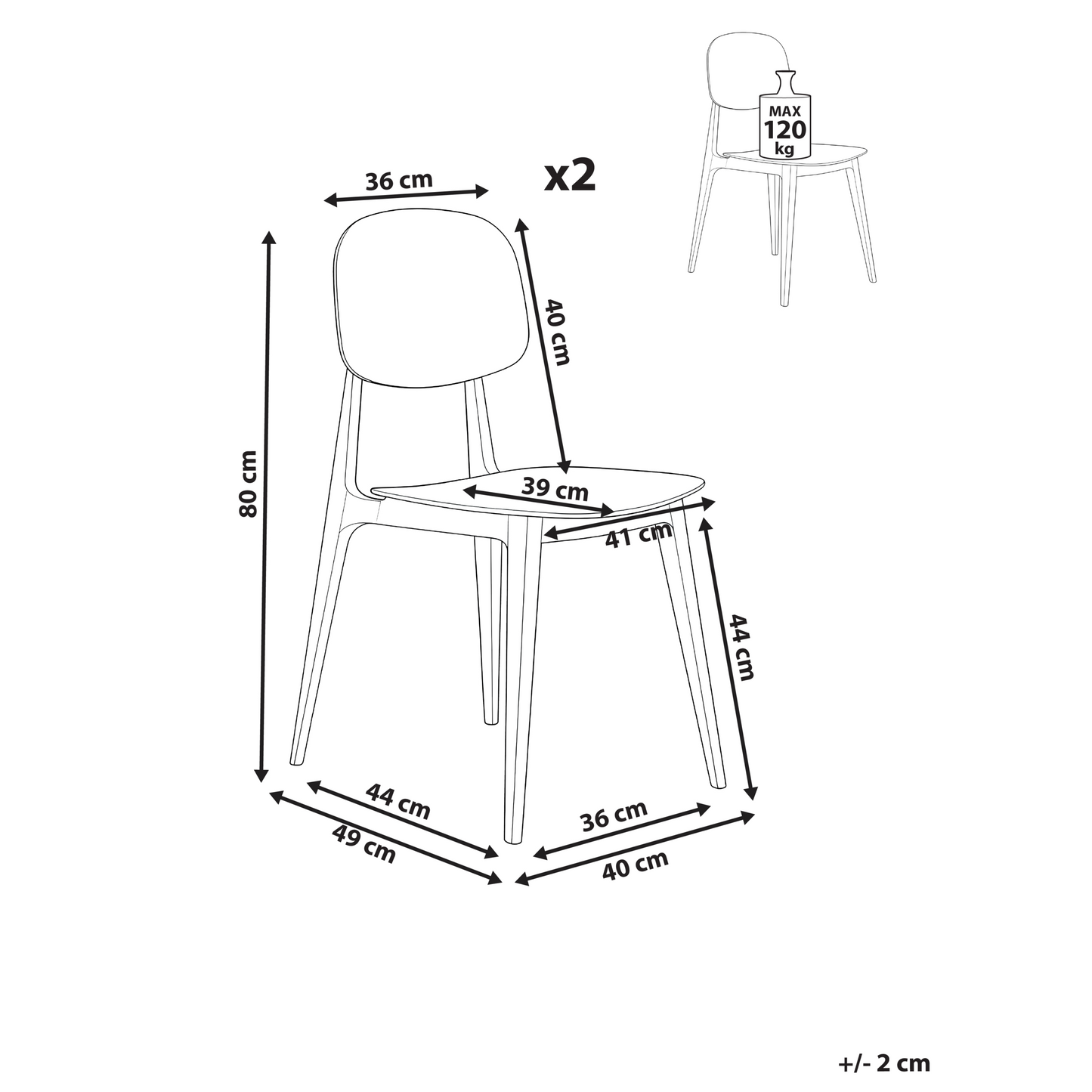 Violet Garden Chairs Set Of 2 Lightweight Weatherproof Polypropylene