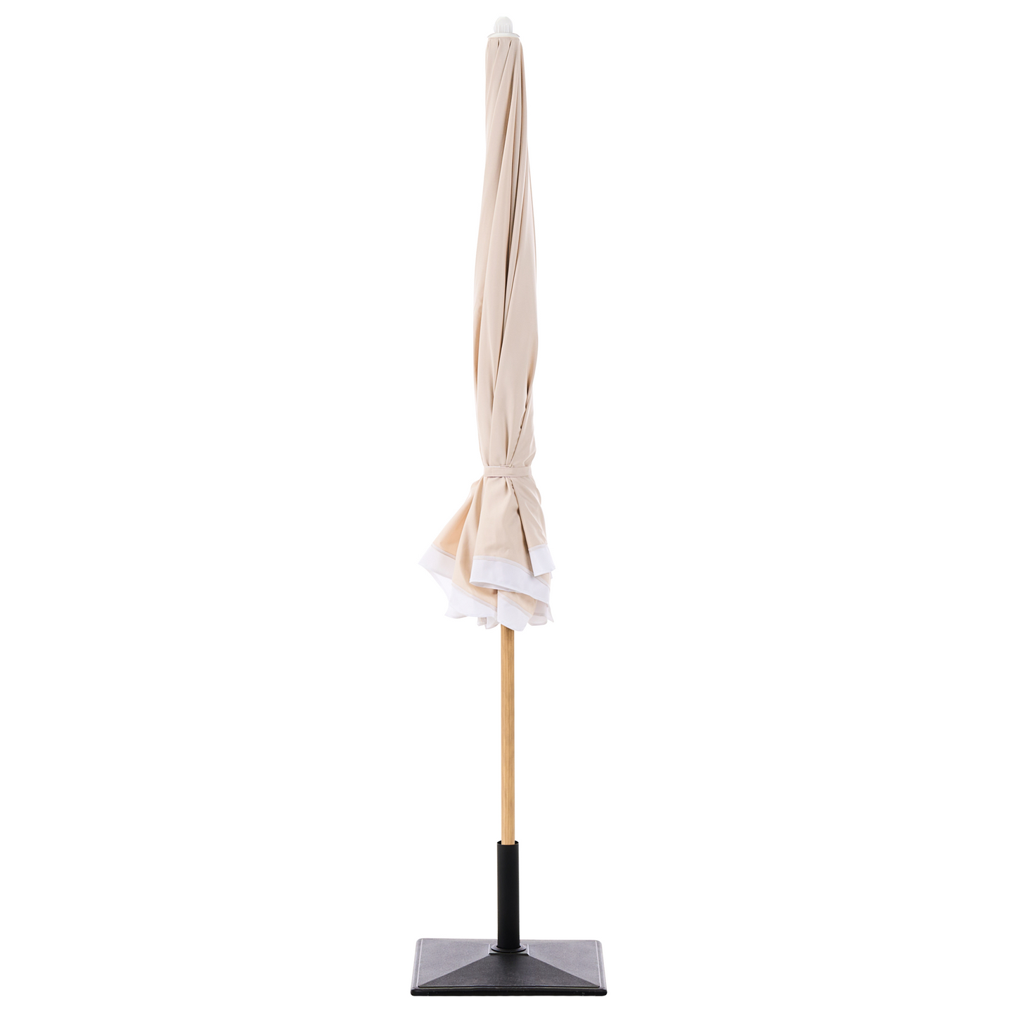 Garden Market Parasol Beige 2.32m Steel Pole Outdoor Shade