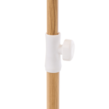 Garden Market Parasol Beige 2.32m Steel Pole Outdoor Shade