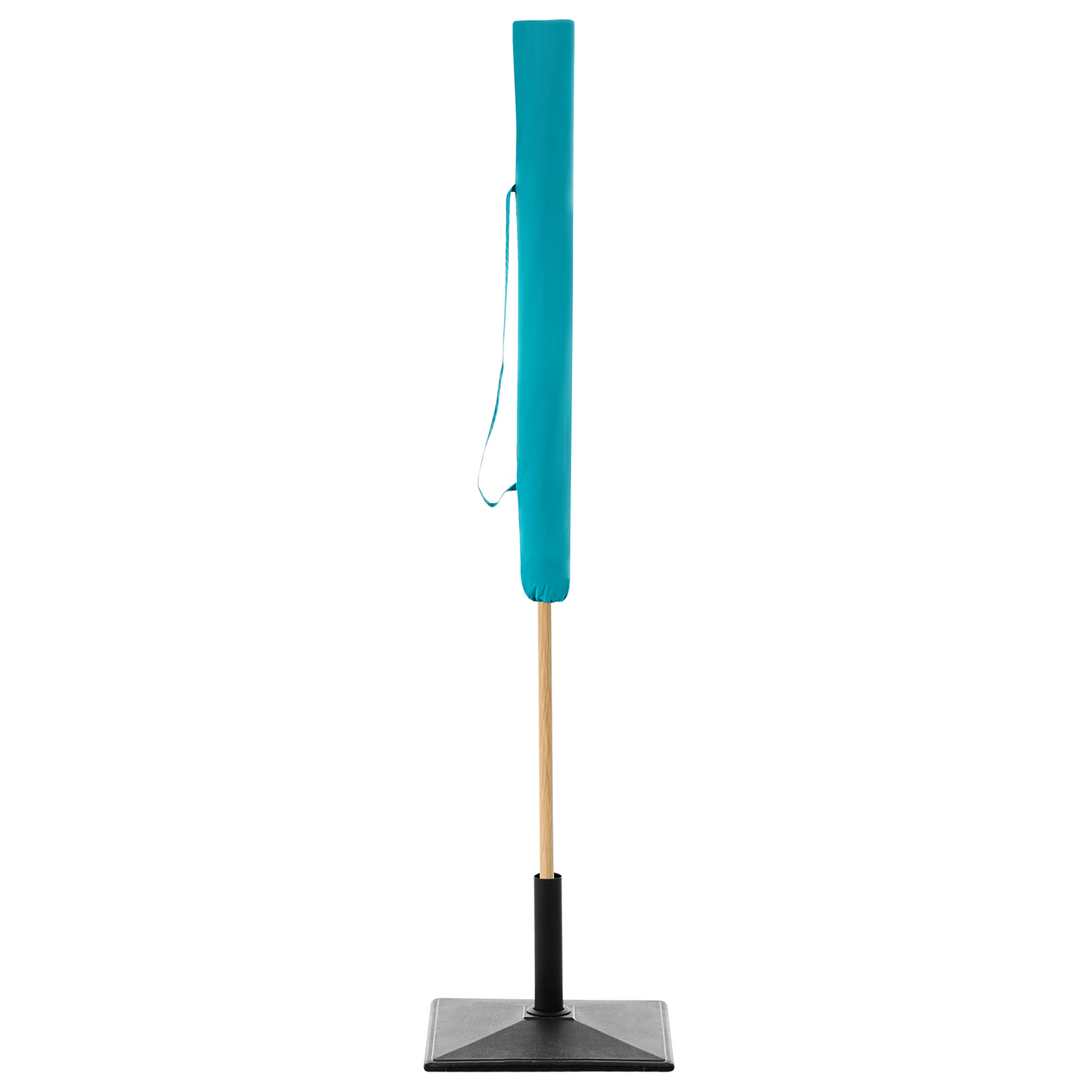 Garden Market Parasol Turquoise Polyester Fabric With Steel Pole 2.32 m UV Resistant Outdoor Shade