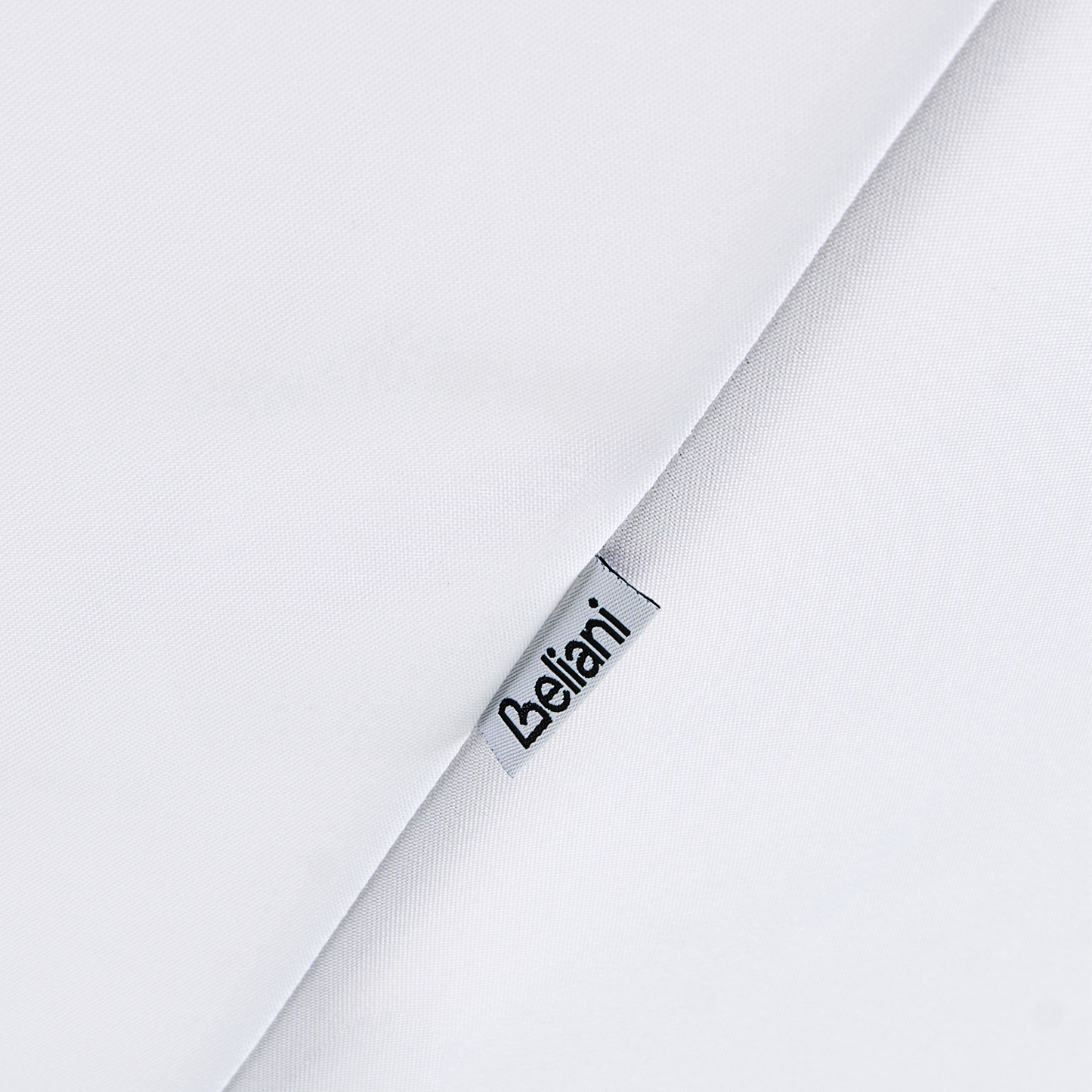 Garden Market Parasol White 2.58m Polyester Fabric Steel Pole UV Resistant Outdoor Shade
