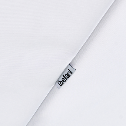 Garden Market Parasol White 2.58m Polyester Fabric Steel Pole UV Resistant Outdoor Shade
