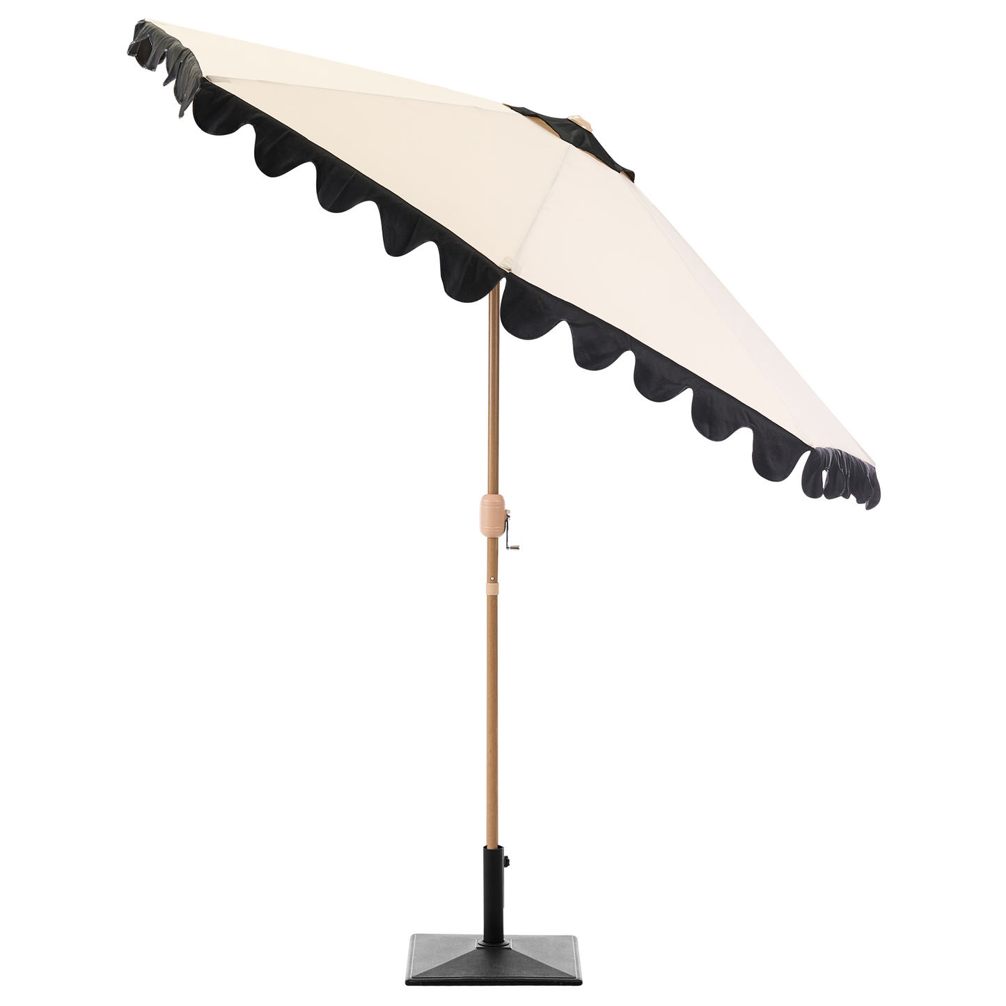 Garden Market Parasol Beige 2.70m Adjustable Canopy Aluminium Pole