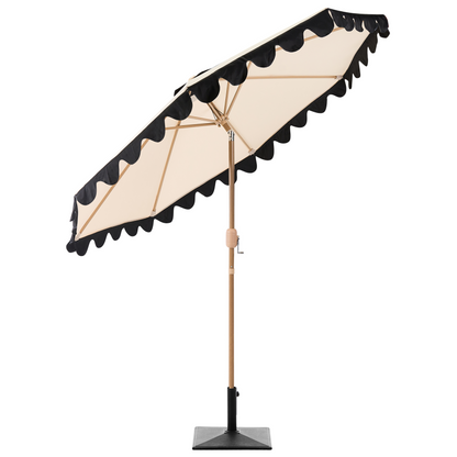 Garden Market Parasol Beige 2.70m Adjustable Canopy Aluminium Pole