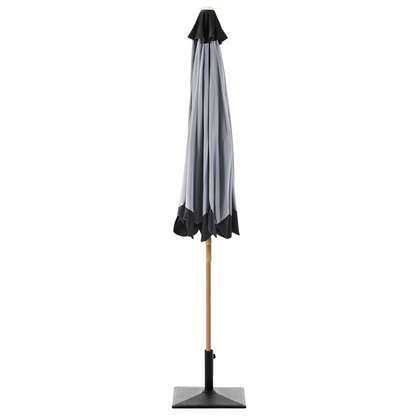 Garden Market Parasol Grey Aluminium Pole 2.70m Adjustable Canopy