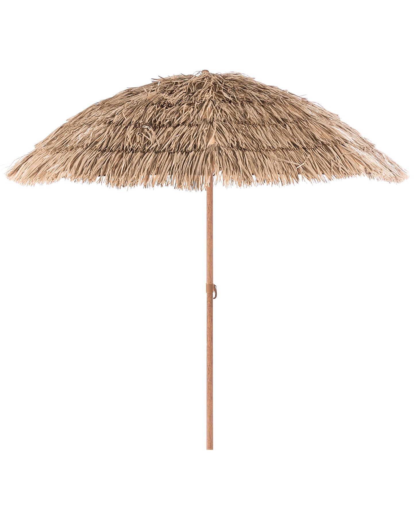 Garden Market Parasol Natural Polyester Fabric Steel Pole 1.75m
