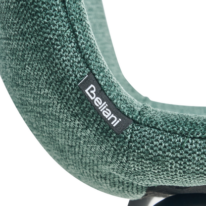 4 Piece Green Upholstered Dining Chairs Black Metal Legs