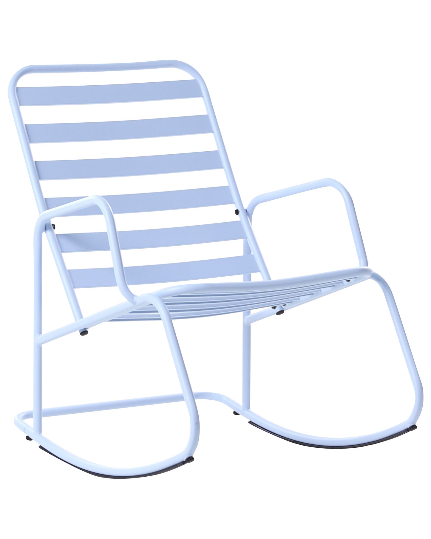 Light Blue Aluminium Slatted Garden Rocking Chair