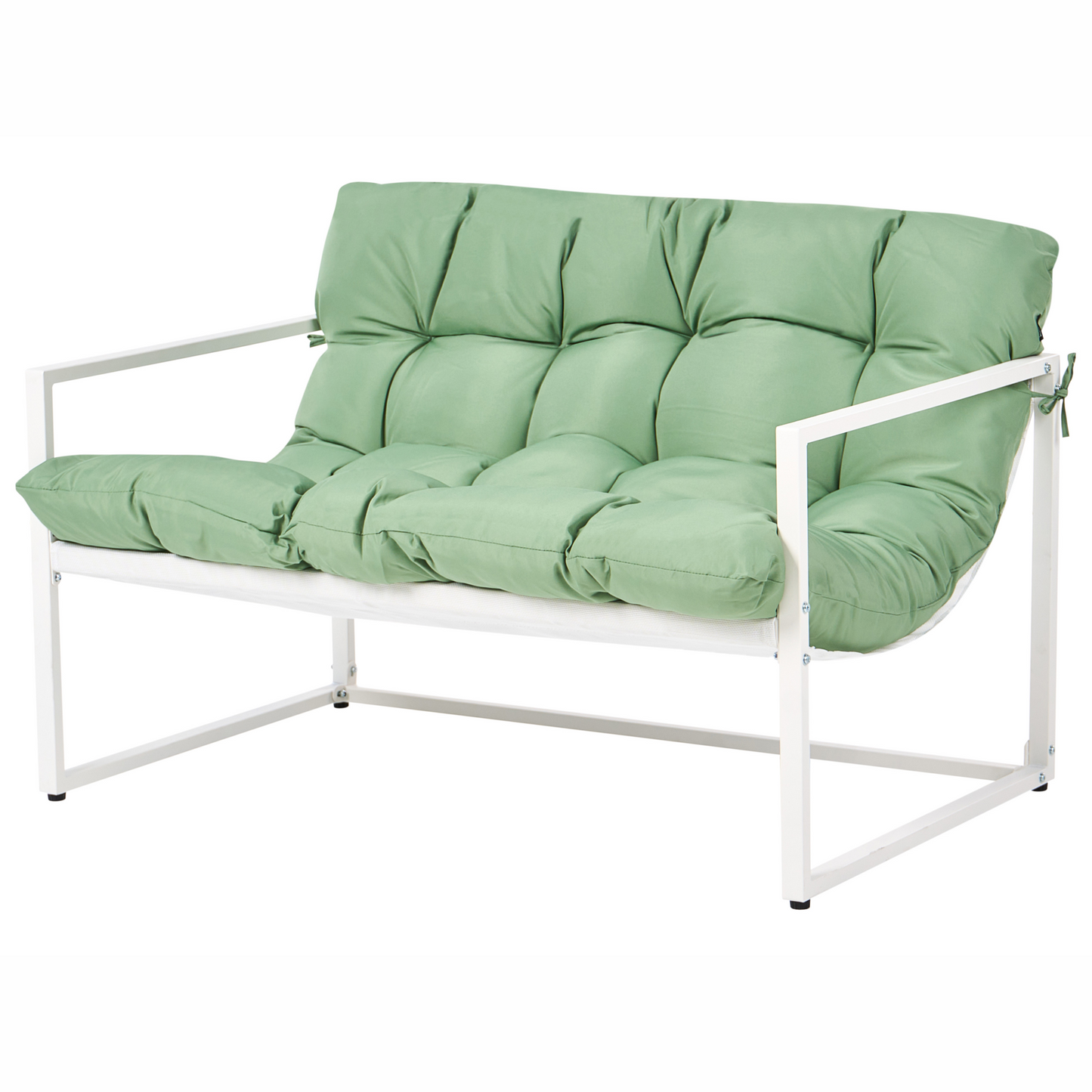 Green Galvanized Steel 4 Seater Sofa Set With Armchairs