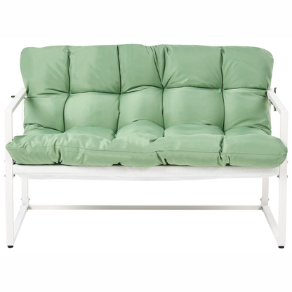 Green Galvanized Steel 4 Seater Sofa Set With Armchairs