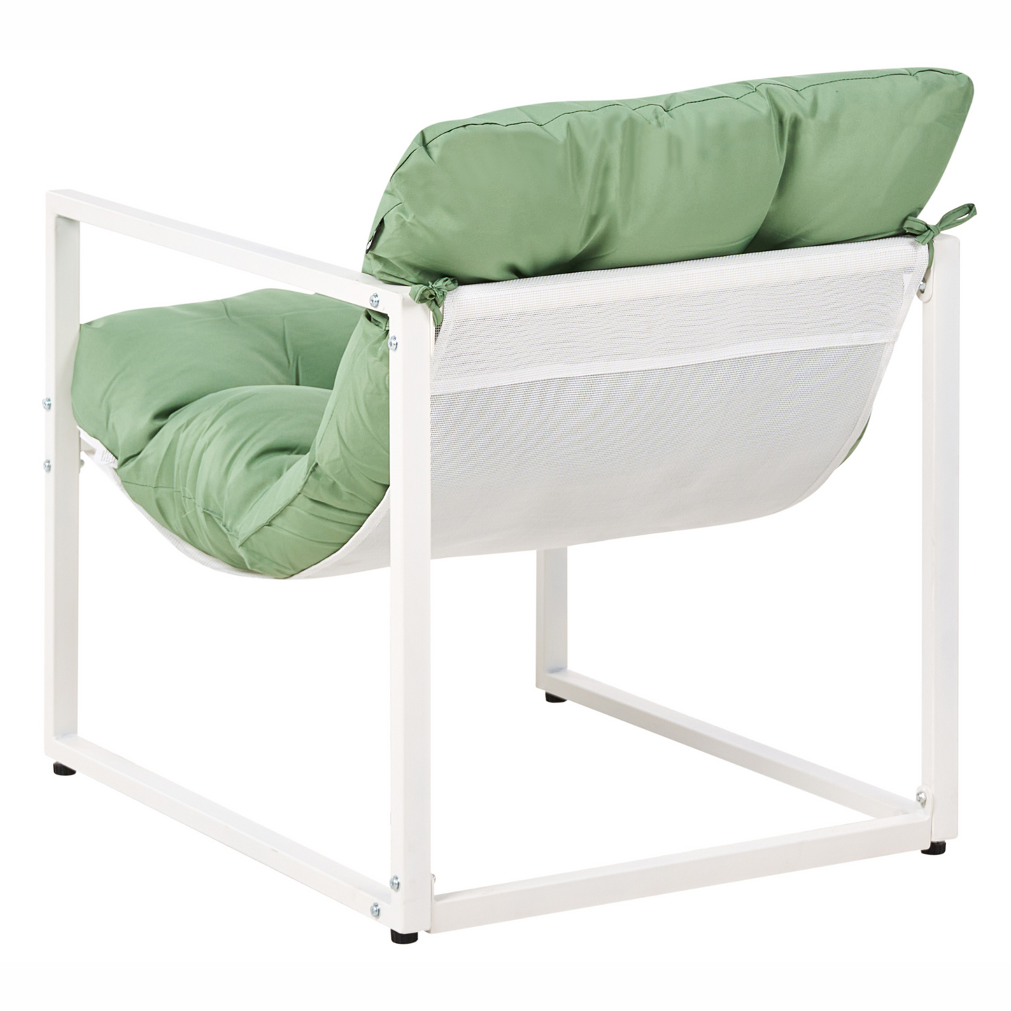 Green Galvanized Steel 4 Seater Sofa Set With Armchairs