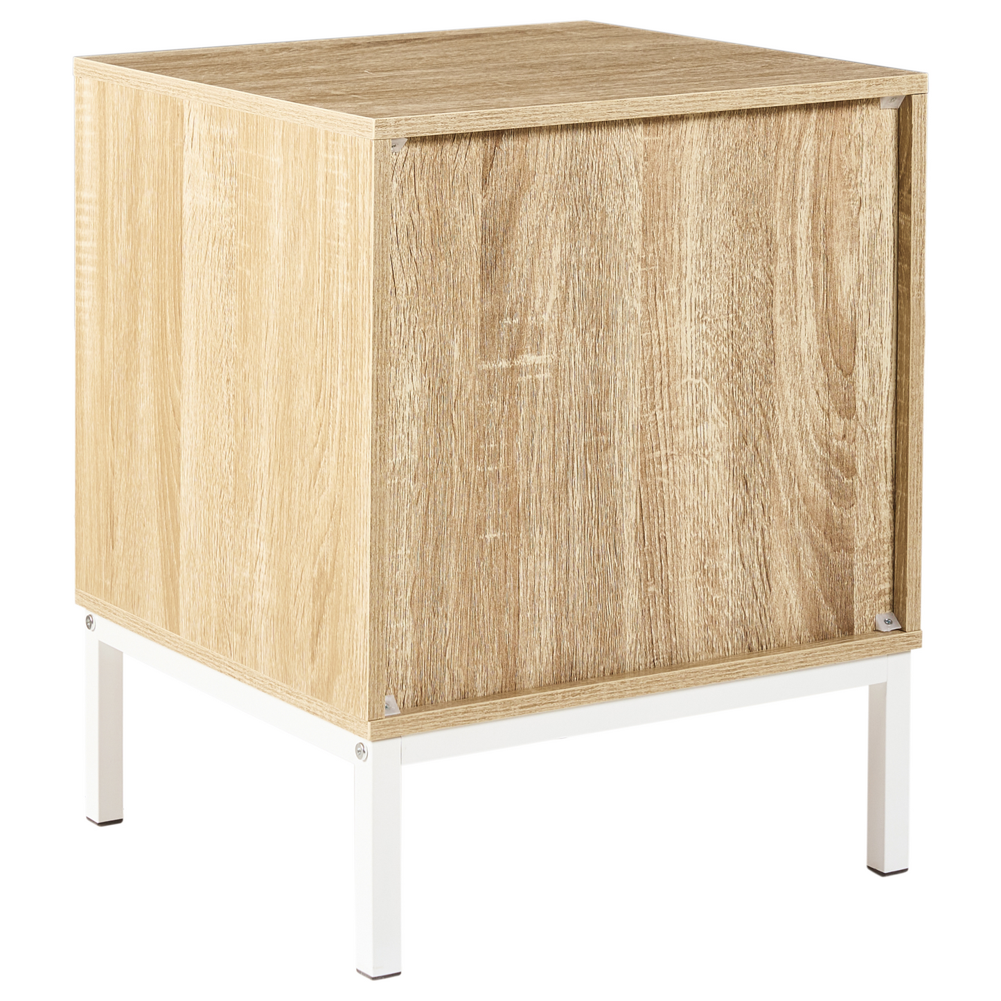 EverHome Bedside Table Two Drawer Light Brown MDF Modern Design