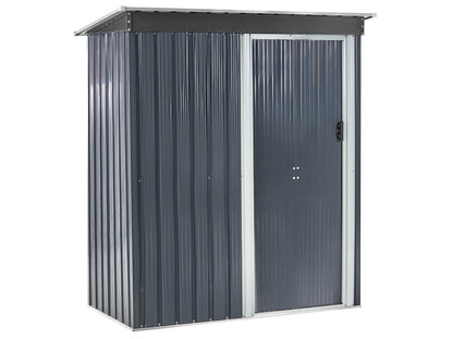 Graphite Grey Steel Garden Shed Waterproof Lockable Doors