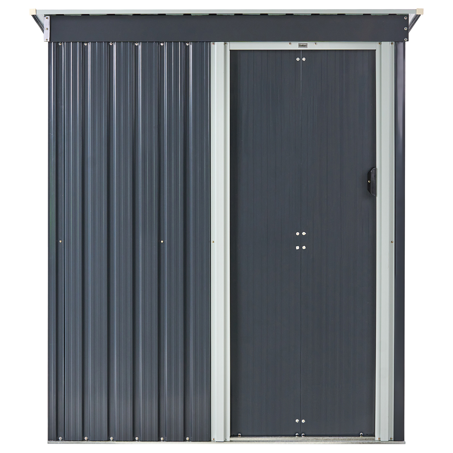 Graphite Grey Steel Garden Shed Waterproof Lockable Doors