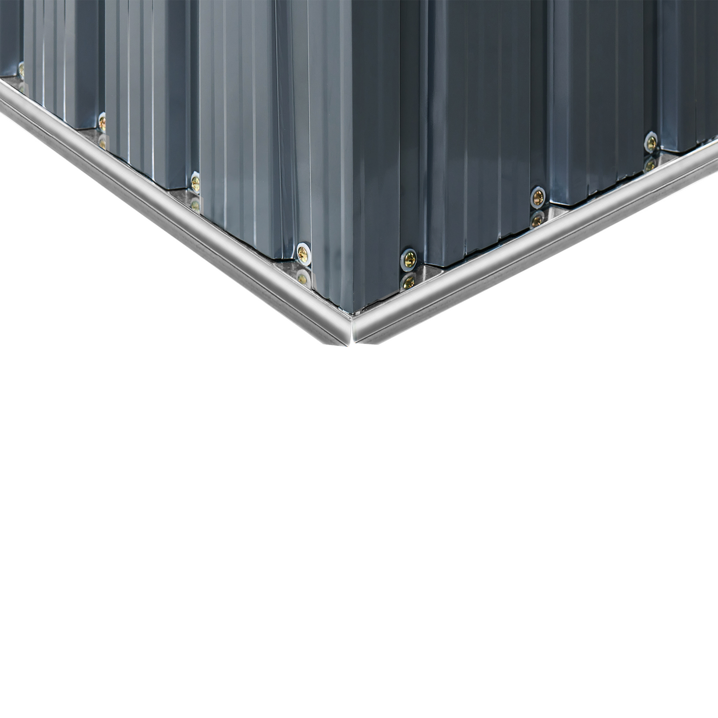 Graphite Grey Steel Garden Shed Waterproof Lockable Doors