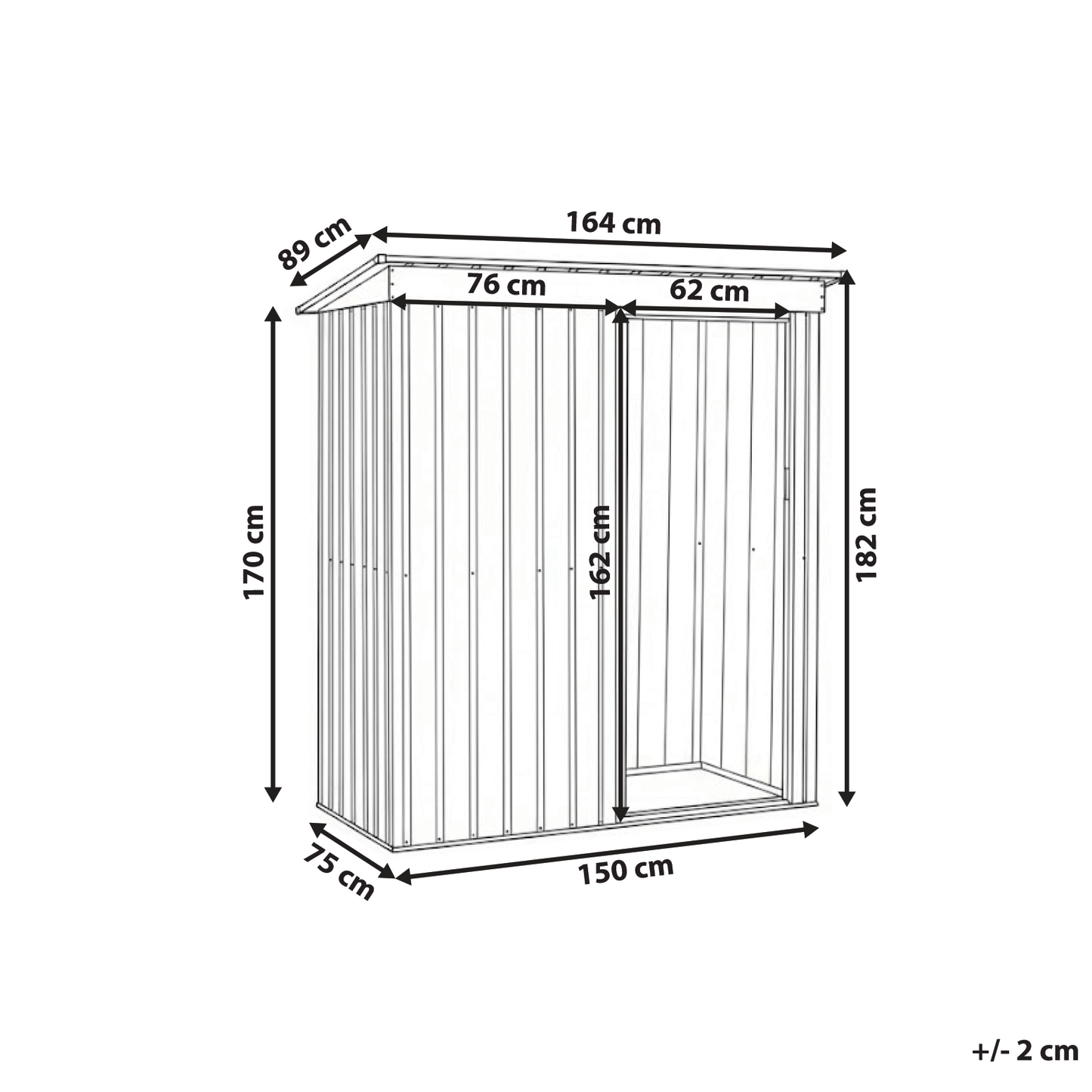 Graphite Grey Steel Garden Shed Waterproof Lockable Doors