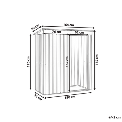 Graphite Grey Steel Garden Shed Waterproof Lockable Doors