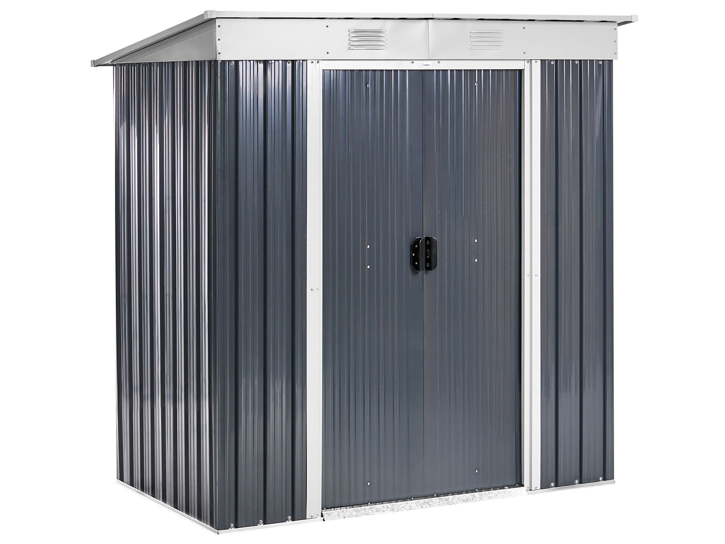 Garden Shed Graphite Grey Galvanized Steel Waterproof