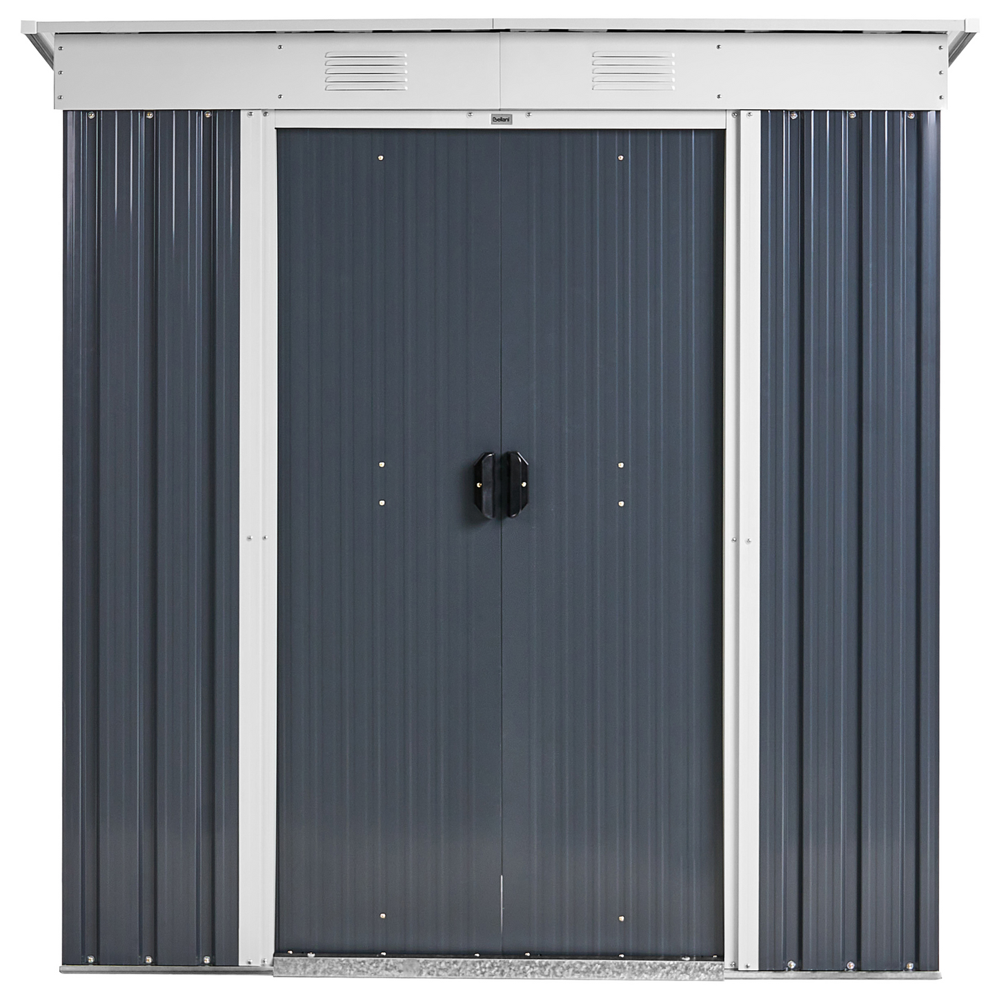 Garden Shed Graphite Grey Galvanized Steel Waterproof