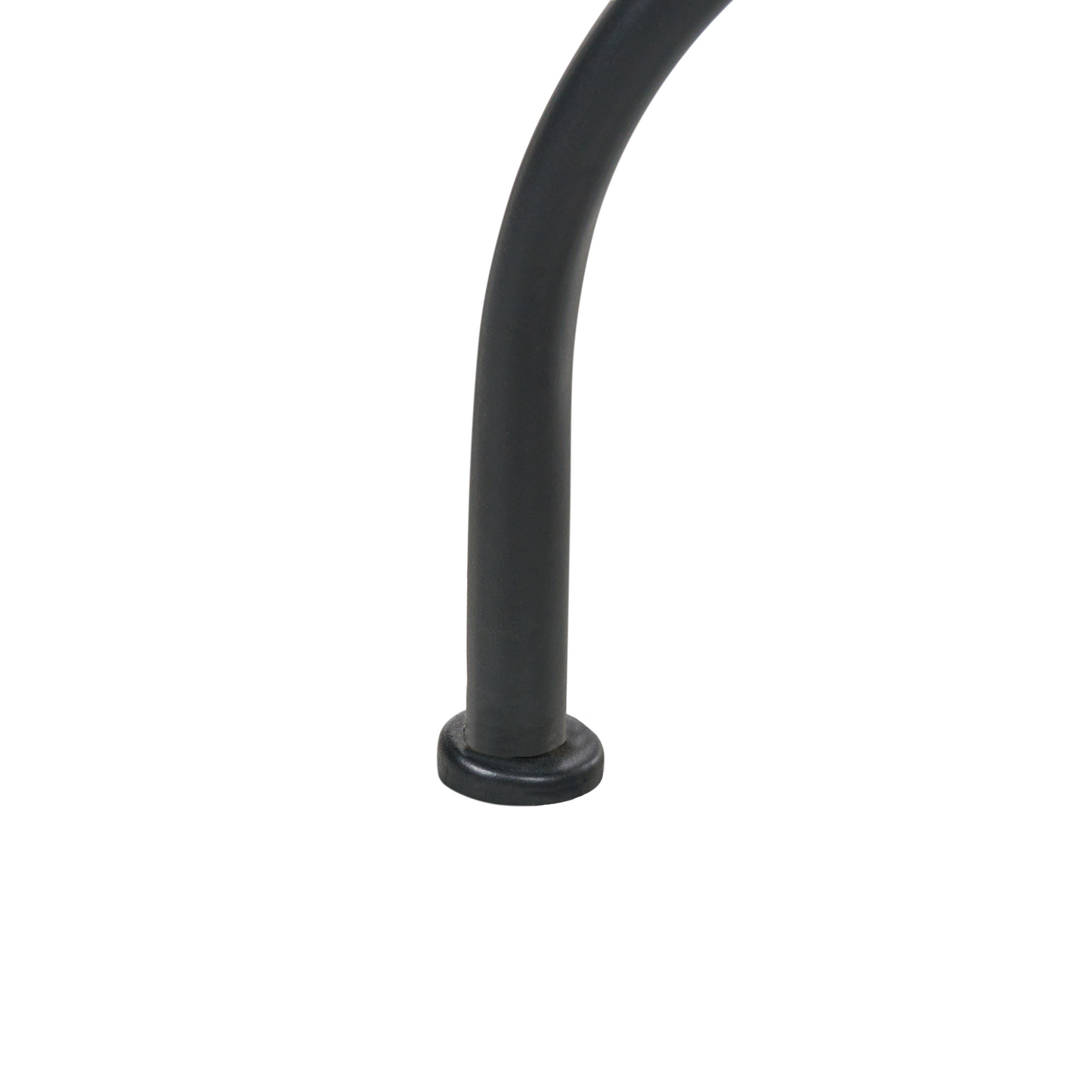 Garden Bistro Table Black Metal Frame 60cm Ceramic Top Outdoor