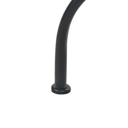 Garden Bistro Table Black Metal Frame 60cm Ceramic Top Outdoor