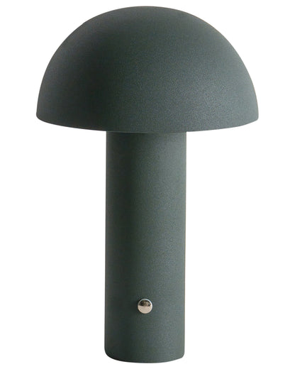 Dark Green Mushroom Table Lamp Wireless LED Iron