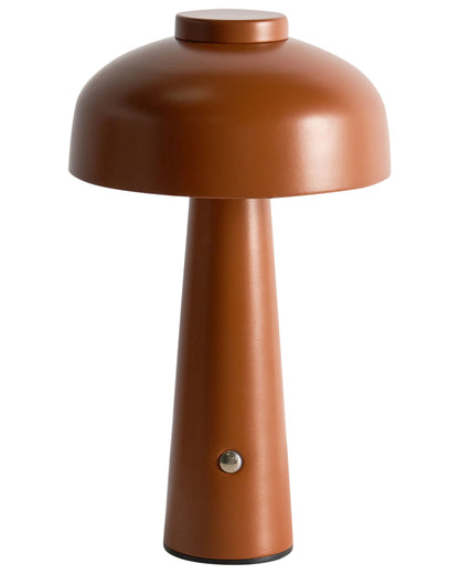 Table Lamp Mushroom LED Wireless Iron Brown Modern Style