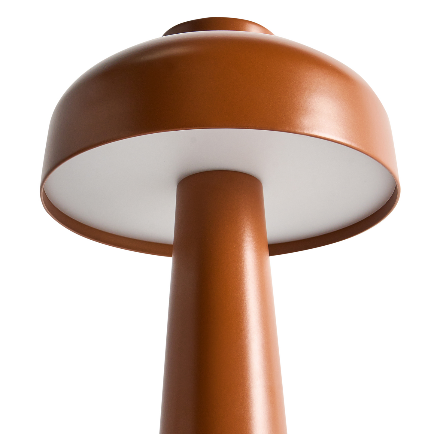Table Lamp Mushroom LED Wireless Iron Brown Modern Style