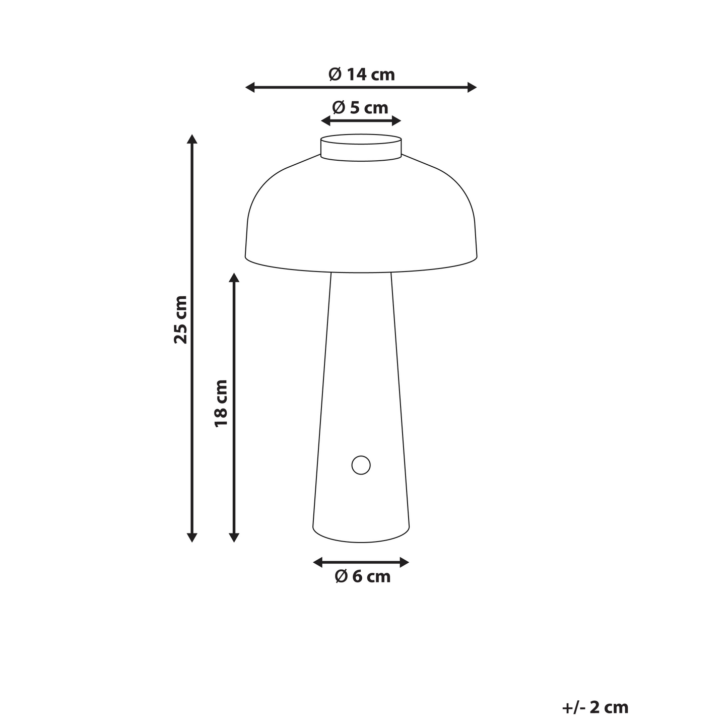 Table Lamp Mushroom LED Wireless Iron Brown Modern Style