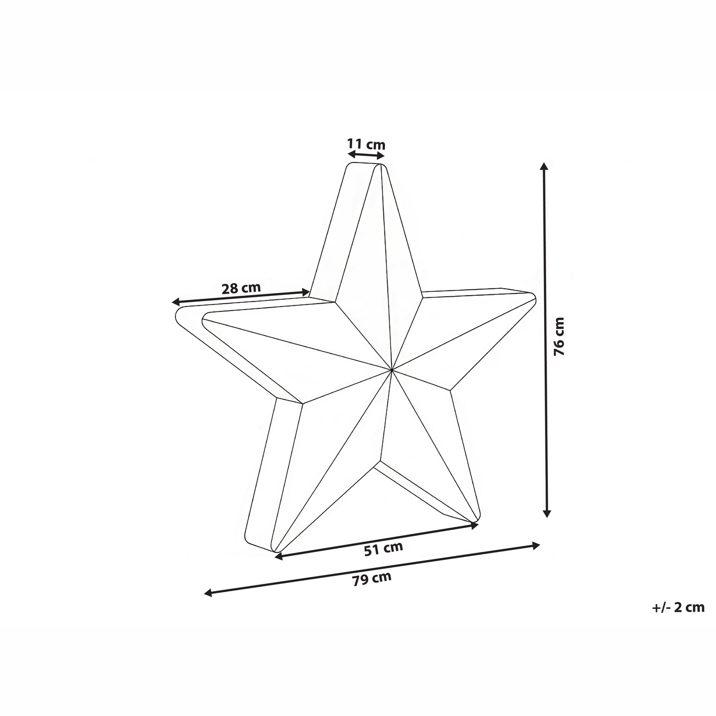 Outdoor LED Star Floor Lamp White RGB IP54