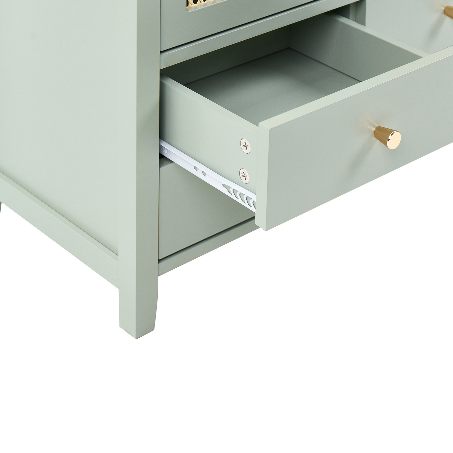 CasaMint Boho Storage Shoe Rack Mint Green 4 Drawers 3 Shelves