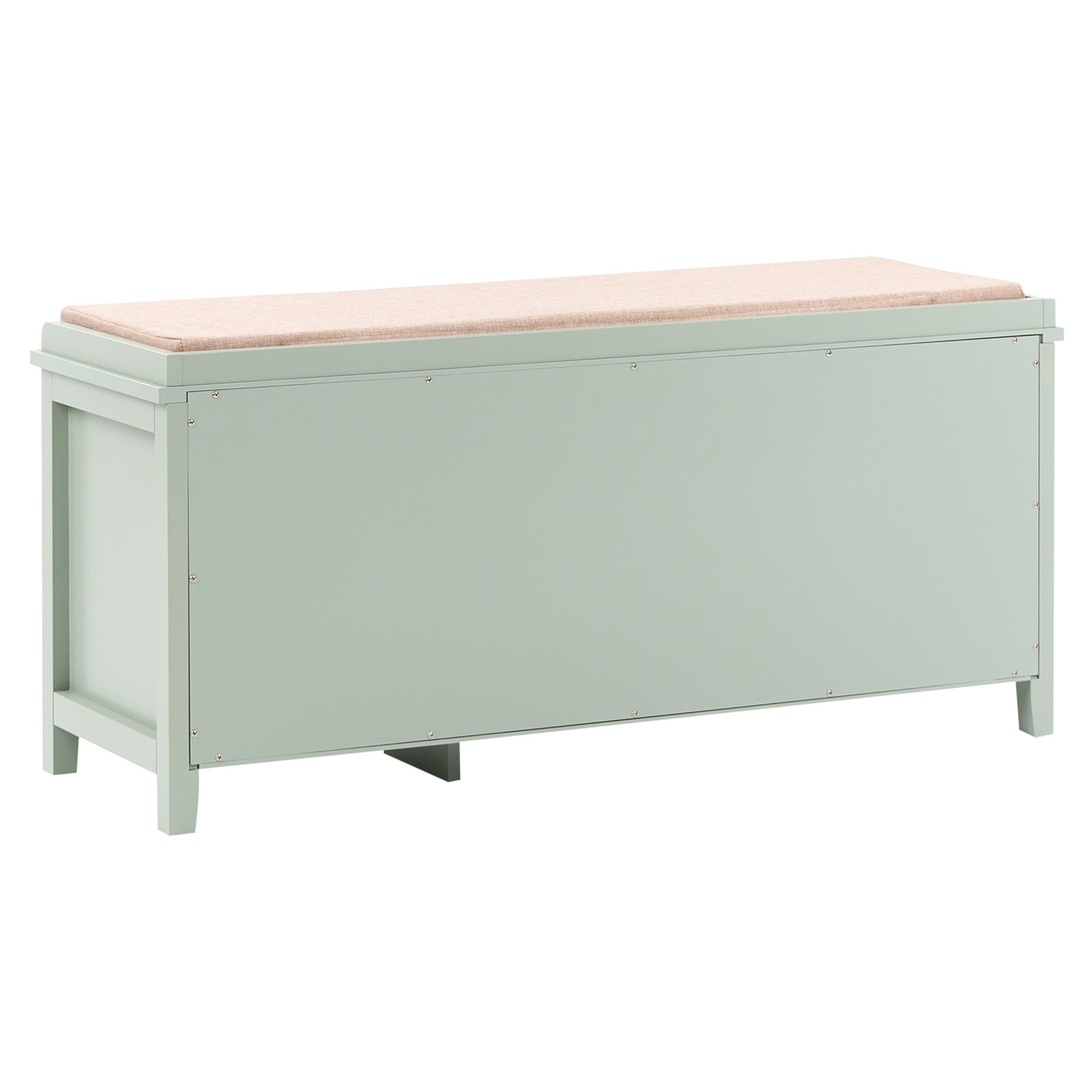 BohoNest Mint Green Storage Shoe Bench Padded Seat With 3 Drawers