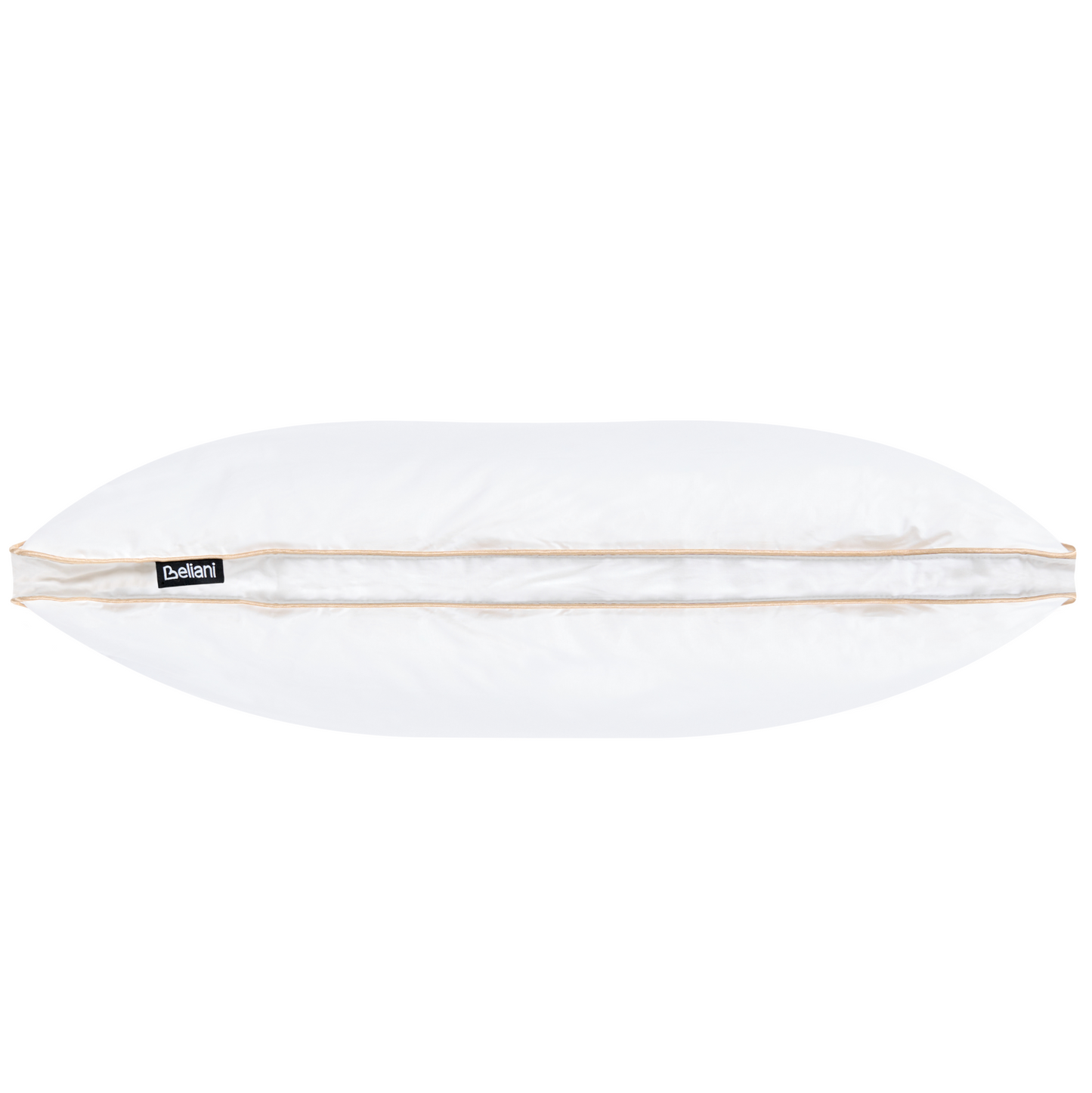 Low Bed Pillow White Triple Compartment Down Surround 50 x 60cm