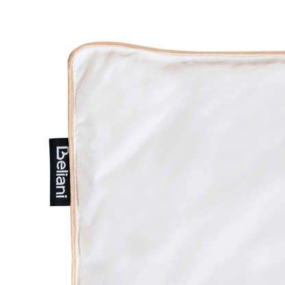 Low Bed Pillow Triple Compartment White Duck Down 80 x 80