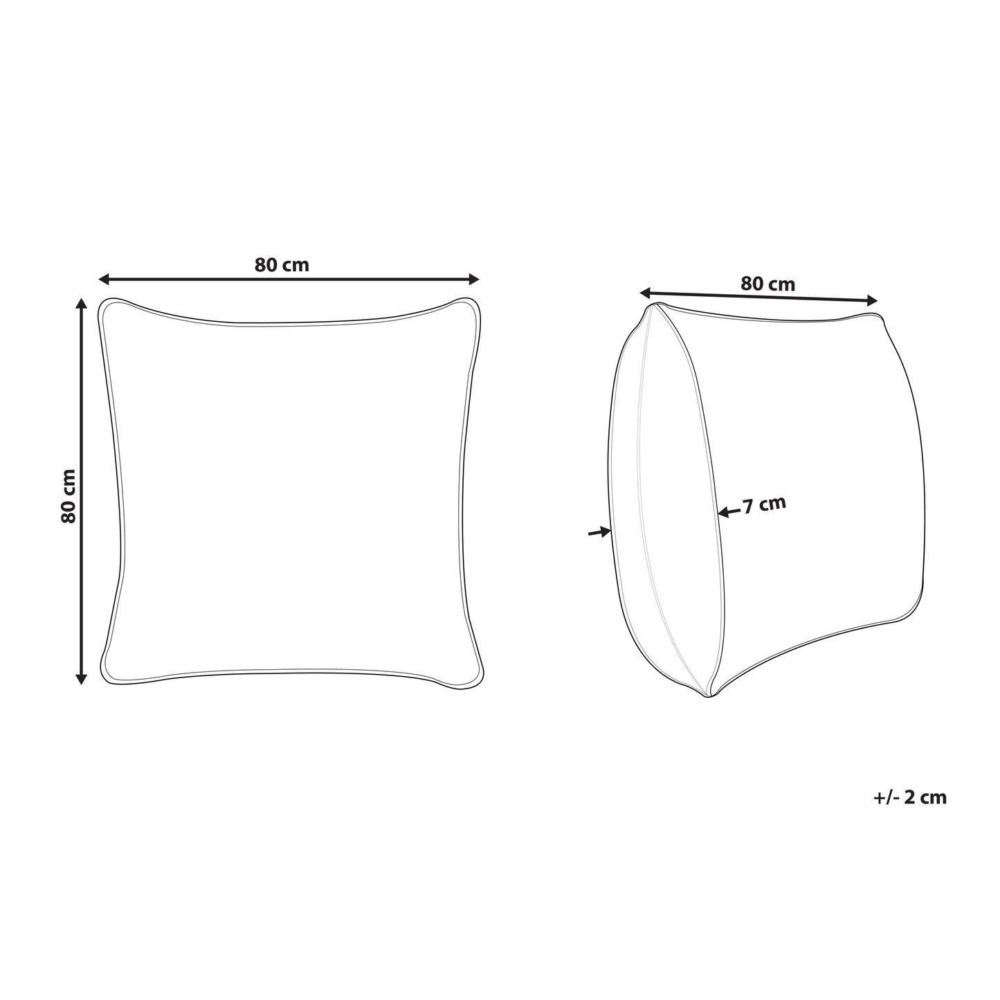 Low Bed Pillow Triple Compartment White Duck Down 80 x 80