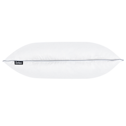 High Bed Pillow Triple Compartment White Duck Down 40 x 80cm