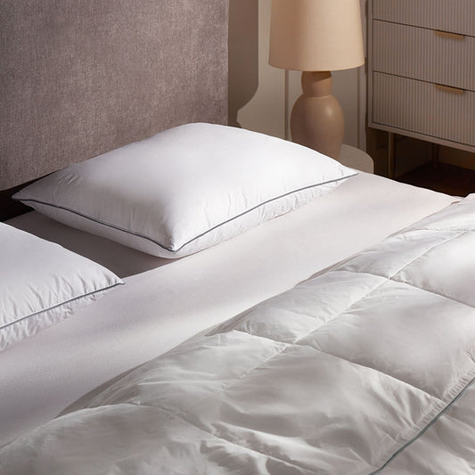 Triple Compartment High Bed Pillow 50 x 60 White Duck Down