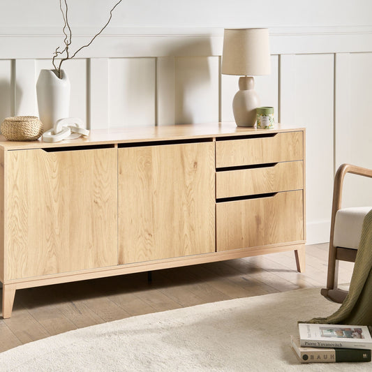 YourBrand Nordic Sideboard Light Brown Two Door Three Drawer