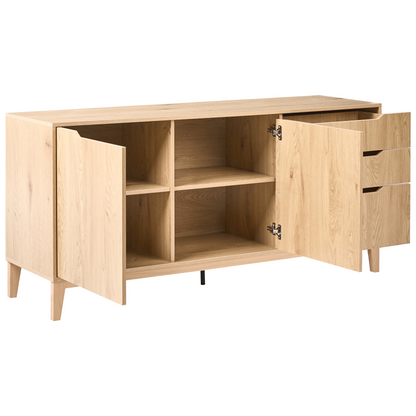 YourBrand Nordic Sideboard Light Brown Two Door Three Drawer