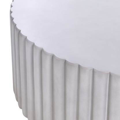 Accent Outdoor Coffee Table Grey Fiberglass 117cm UV Resistant
