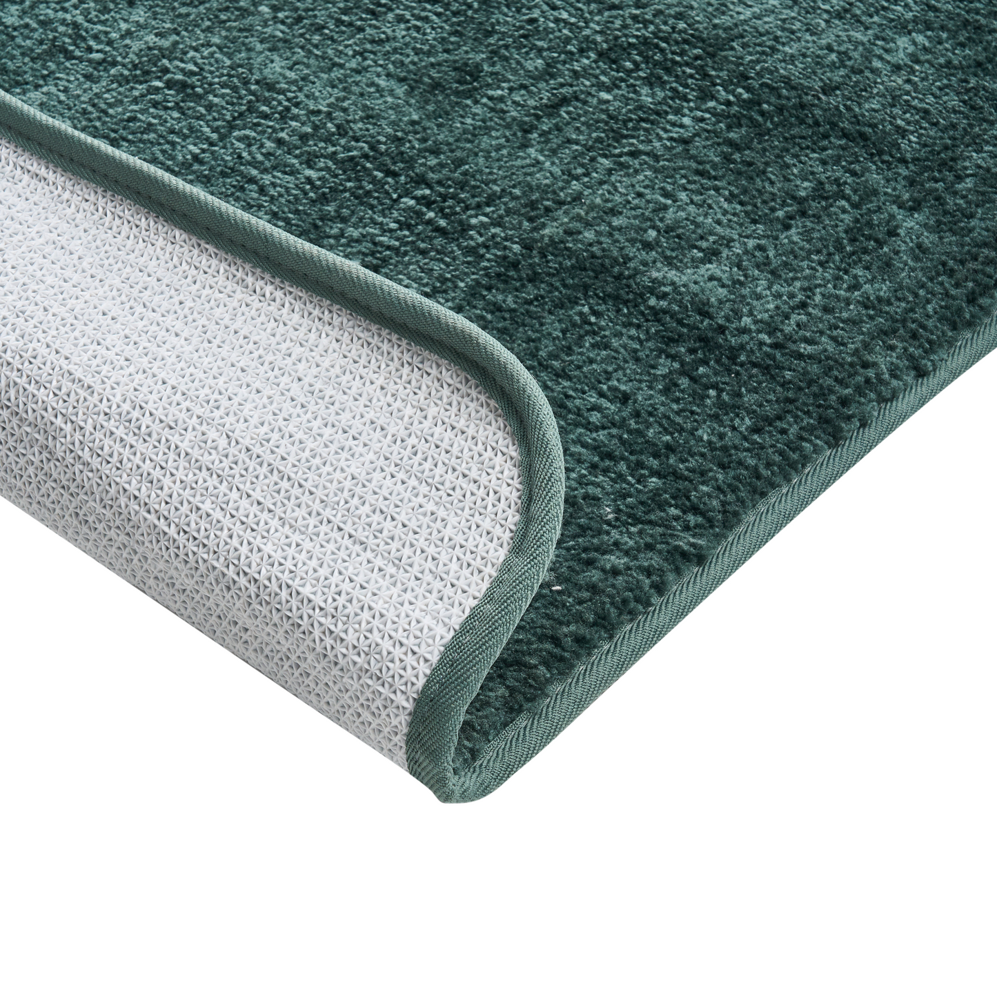 Bath Mat Dark Green Microfiber 60 x 90cm Non Slip