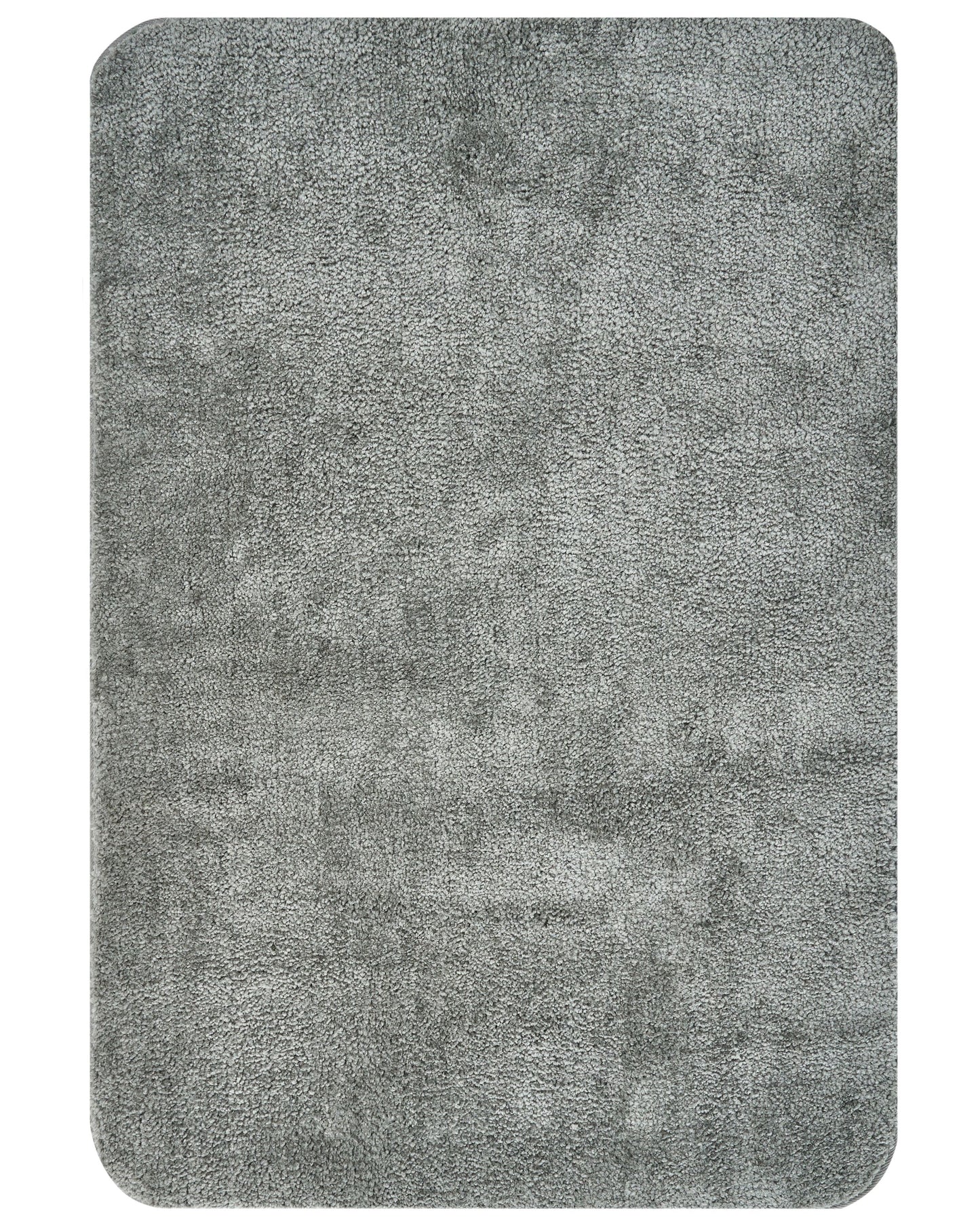 Grey Microfiber Bath Mat 60 x 90cm Non-Slip Backing