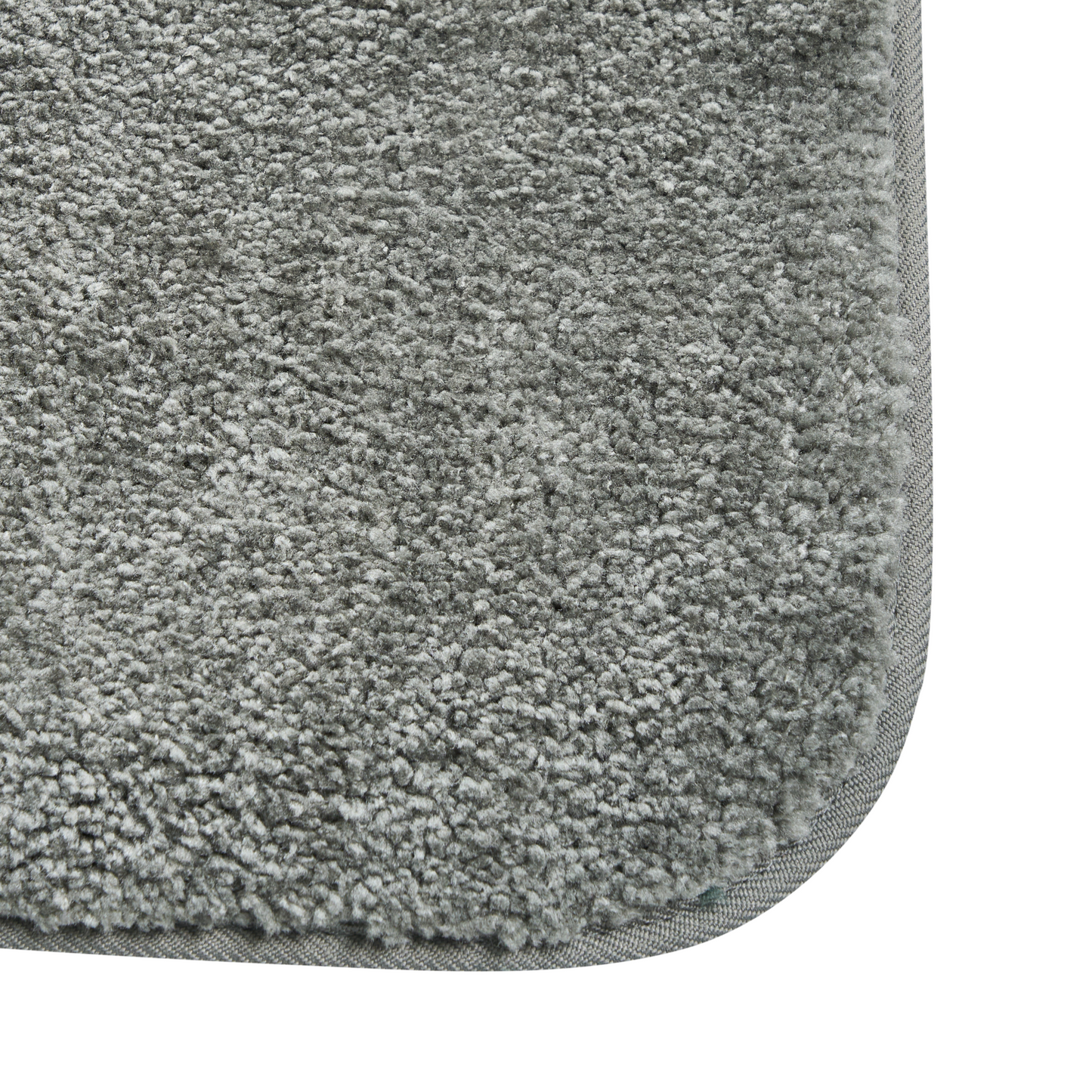 Grey Microfiber Bath Mat 60 x 90cm Non-Slip Backing