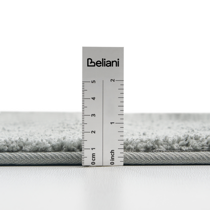 Grey Microfiber Bath Mat 60 x 90cm Non-Slip Backing